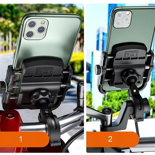 UCHWYT MOTOCYKLOWY NA TELEFON SZYBKA ŁADOWARKA USB QC3.0 MOTOCYKL + KABEL na Arena.pl