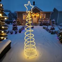 Choinka LED Neonowa Ciepła Biel 120cm Świąteczna Ozdoba Świecąca Zewnętrzna