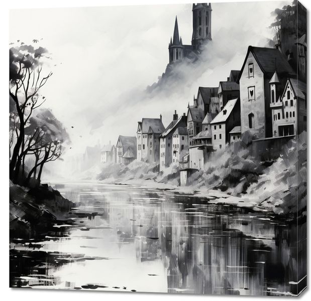 Obraz 90x90cm Mglisty Refleks zdjęcie 1