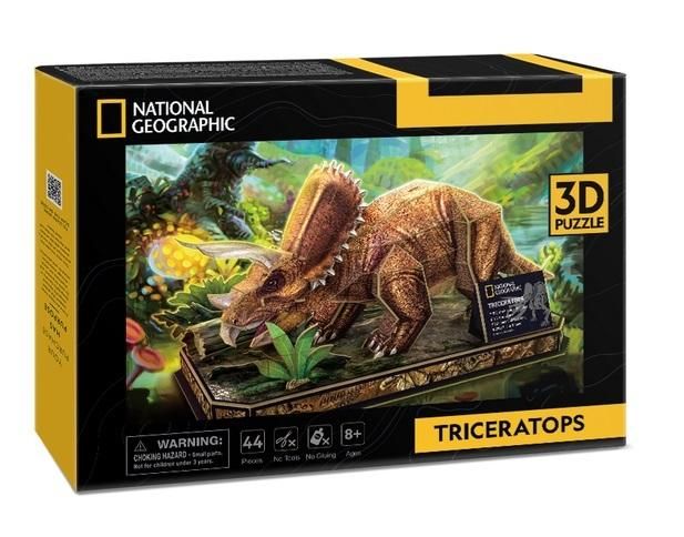 Puzzle 3D National Geographic Triceratops - Cubic Fun zdjęcie 11