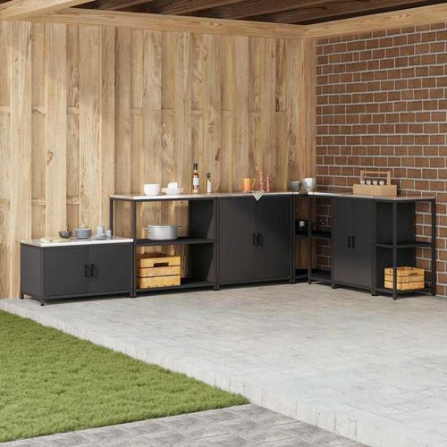 Półka do przechowywania w kuchni z półką Czarny Stal na Arena.pl