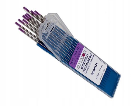 ELEKTRODA WOLFRAMOWA TIG FIOLETOWA WX3 2,4 x175mm 1szt ZESTAW na Arena.pl