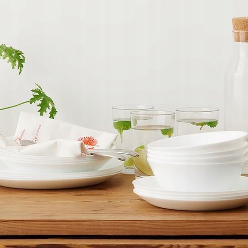 Serwis obiadowy Ikea OFTAST 18 szt miski talerze talerzyki na Arena.pl