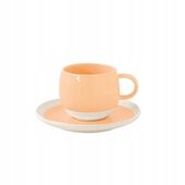Filiżanka do kawy i spodek Pastel & Trend Peach 120ml