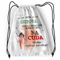 Plecak Dla Szefowej Sportowy Szkolny Worek Torba Z Nadrukiem Ze Zdjęciem