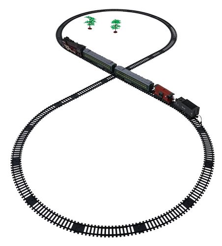 Kolejka Retro Z Funkcją Świateł, Dźwięku I Dymu 216Cm na Arena.pl