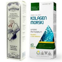 Artrolam maść 100ml Eliksir + Kolagen morski z ryb 60 kapsułek Medica Herbs