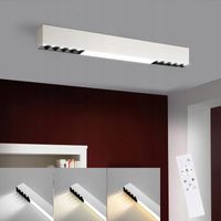 ZMH LED Lampa sufitowa 53*5.5CM 17W-30W biały SUFITOWA PLAFON LED + PILOT