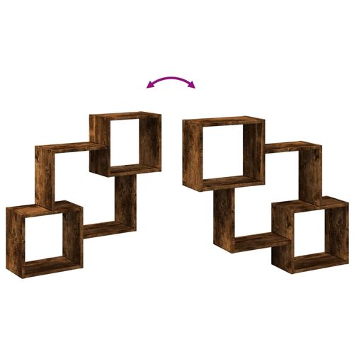 Półka ścienna, 78x18x71 cm, przydymiony dąb na Arena.pl