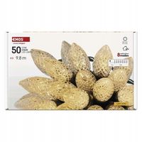 Lampki choinkowe IP44 50 LED 9,8m Classic Chain szyszki ciepła biel D5ZW01