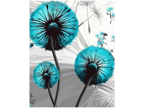 40CM 50CM OBRAZEK ŚCIENNY DMUCHAWCE TURKUSACH DRUK PŁÓTNO OBRAZ na Arena.pl