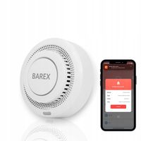 CZUJNIK DYMU WIFI TUYA CERTYFIKOWANY GŁOŚNY BEZPRZEWODOWY ALARM POŻARU