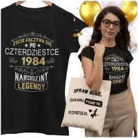 PREZENT NA 20 30 40 50 60 70 URODZINY DLA KOBIETY KOSZULKA + TORBA GRATIS