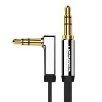 płaski kabel przewód audio aux 3.5mm mini jack 1m srebrny