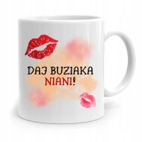 Dla Niani Opiekunki Kubek Daj Buziaka Niani! Z Nadrukiem Ze Zdjęciem