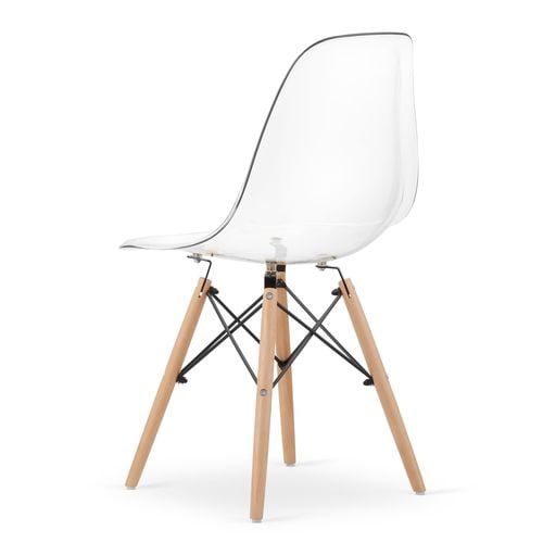 Krzesło OSAKA przezroczyste / nogi naturalne x 1 na Arena.pl