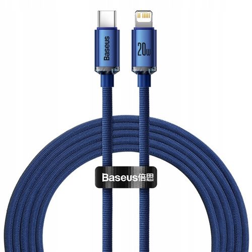 WZMACNIANY KABEL PRZEWÓD BASEUS USB DO IPHONE PD 2M SZYBKIE ŁADOWANIE 20W na Arena.pl
