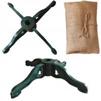 Stojak plastikowy pod choinkę sztuczną na pniu do 220cm z jutą 4 nóżki