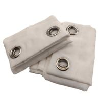 Zasłony 140X175Cm 2 Szt Biały Oczka Półprzezroczys