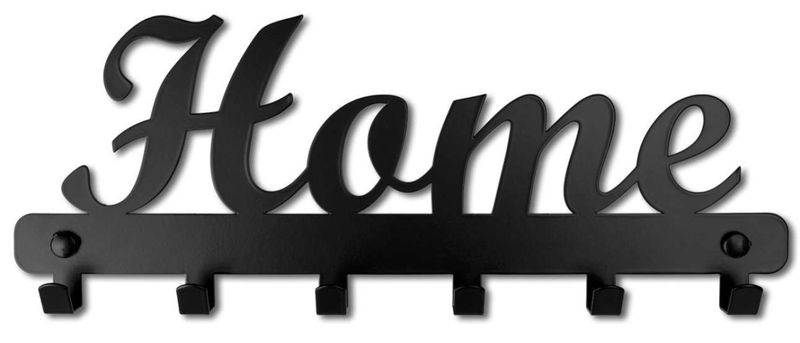 Wieszak ścienny HOME czarny zdjęcie 1