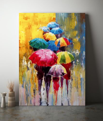 Plakat abstrakcja kolorowe parasole 21x29,7 cm A4 na Arena.pl