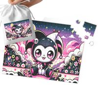 PUZZLE - Kuromi Hel.lo Kit.ty WZORY Z BAJEK PREZENT 24el + WORECZEK