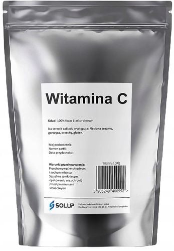 Witamina C 100% Kwas L-askorbinowy proszek 500g na Arena.pl