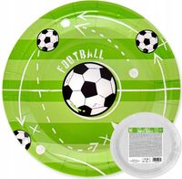 Talerzyki na imprezę Urodzinową Piłkarski wzór 7cali 6szt Jednorazowe