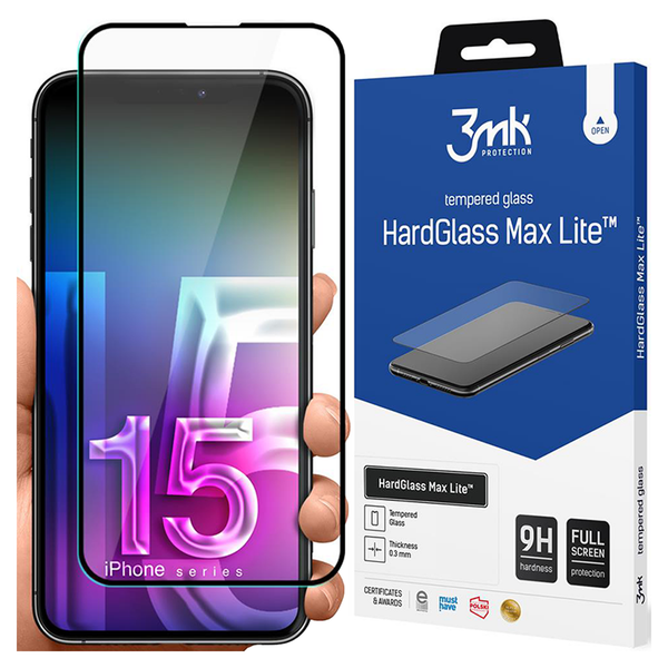 Apple iPhone 15 Plus/16 Plus - 3mk HardGlass Max Lite Black zdjęcie 2