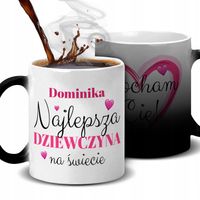KUBEK MAGICZNY Prezent NA WALENTYNKI DLA NAJLEPSZEJ DZIEWCZYNY Własne IMIĘ