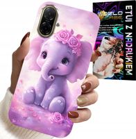 ETUI DO SAMSUNG GALAXY A07 4G - SŁODKI SŁONIK NA RÓŻOWYM TLE CASE +FOLIA