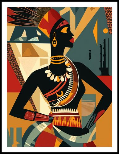 Plakat 60x80cm Afrykańska Mozaika na Arena.pl