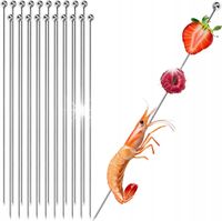 SZPIKULCE DO SZASZŁYKÓW KOKTAJLÓW 20x PRZEKĄSEK METALOWE WIELORAZOWE GRILL