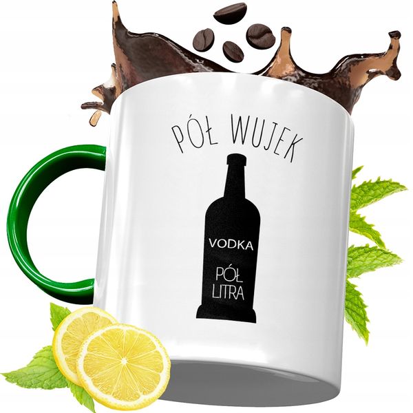 Kubek Zielony Dla Wujka Idealny Prezent Z Nadrukiem Ze Zdjęciem zdjęcie 1