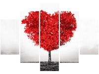 OBRAZ RED TREE OF LOVE CZERWONE DRZEWO