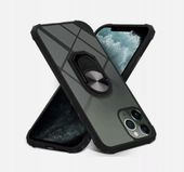 DOSNTO ETUI NA TELEFON IPHONE 11 PRO PRZEZROCZYSTY Z UCHWYTEM CZARNY