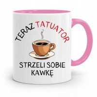 Dla Tatuażystki Tatuażysty Kubek Różowy Na Prezent Z Nadrukiem Ze Zdjęciem