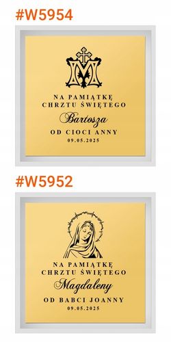 Złoty Medalik z Łańcuszkiem Matka Boska pr. 585 na Pamiątkę Chrztu Świętego na Arena.pl