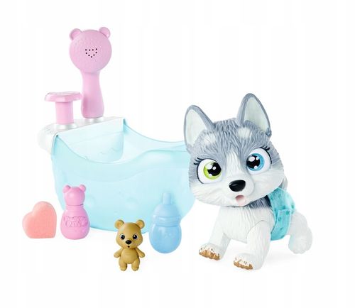 PAMPER PETZ ZESTAW Z WANNĄ INTERAKTYWNY PIESEK HUSKY PIJE SIKA + BUTELECZKA na Arena.pl