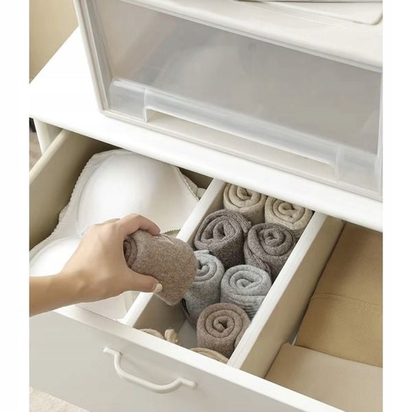 Organizer do szuflady, regulowany separator, przegroda bambusowa - 4 zdjęcie 4