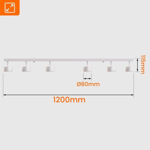 Oprawa Halogenowa 6X GX53 Lampa Sufitowa Natynkowa Ruchoma Kinkiet na Arena.pl