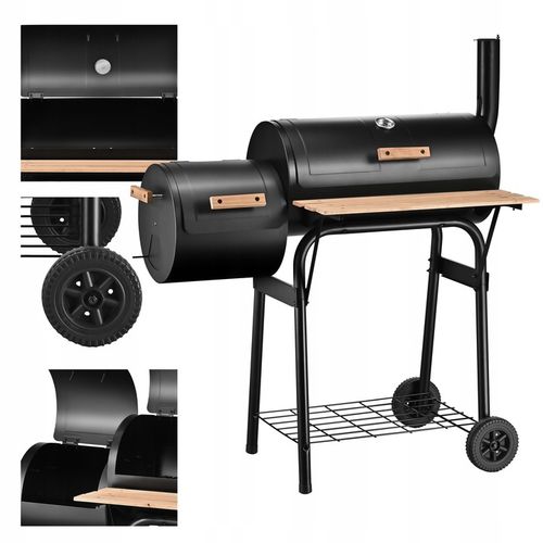 GRILL WĘGLOWY OGRODOWY WĘDZARNIA MARK ADLER ROAST 7.0 NA KÓŁKACH TERMOMETR na Arena.pl