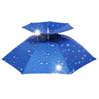 PARASOL KAPELUSZ NA WĘDKARSKI DWUWARSTWOWY SKŁADANY PARASOLKA NA GŁOWĘ 77cm