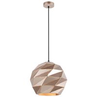 Geometryczna LAMPA wisząca PALERMO PND-2424-1L-GD Italux metalowa OPRAWA zwis kula ball złota