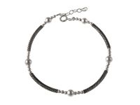 OKSYDOWANA SREBRNA BRANSOLETA GŁADKIE KULKI KULE