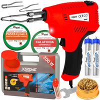 LUTOWNICA TRANSFORMATOROWA 200W PISTOLET WALIZKA CYNA PASTA CZYŚCIK ZESTAW