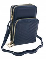 Victoria J. - torebka rowerówka etui na telefon przeszycia granatowy HD472