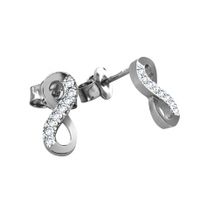 SREBRNE KOLCZYKI ZNAK NIESKOŃCZONOŚCI - INFINITY SREBRO PRÓBY 925