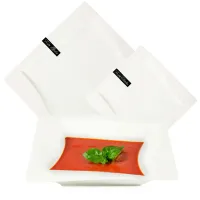 SERWIS OBIADOWY VIVA 18 EL DLA 6 OSÓB KWADRATOWY KPL TALERZY PORCELANOWYCH