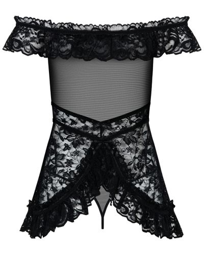 koronkowa babydoll ze stringami flores l/xl obsessive na Arena.pl